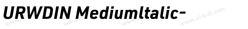 URWDIN Mediumltalic字体转换